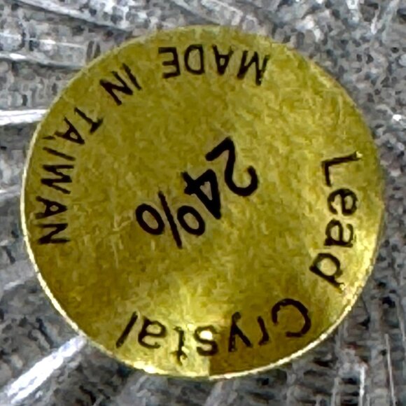 Heart Shaped Crystal Trinket Dish Box Gold Engraved To A Great Aunt Gift Vintage - Picture 4 of 12